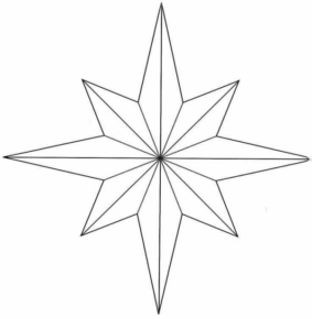Disegno di stella da stampare e colorare 11
