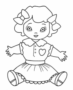 Disegno di bambola da stampare e colorare 7
