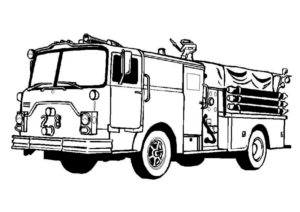 Disegno di camion dei pompieri da stampare e colorare 15