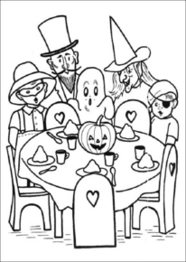 Disegno di bambino ad Halloween da stampare e colorare 8