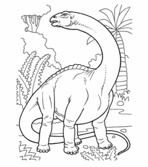Disegno di Brontosauro da stampare e colorare 33