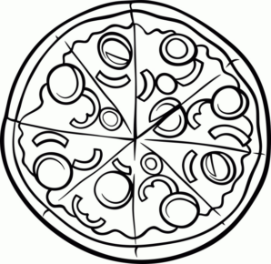 Disegno di pizza da stampare e colorare 15