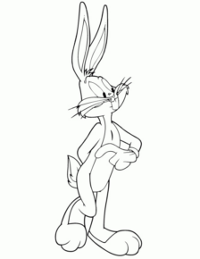 Disegno di Bugs Bunny da stampare e colorare 1