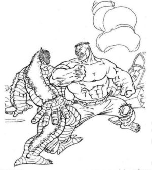 Disegno di Hulk da stampare e colorare 145