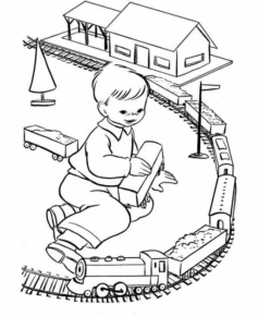 Disegno di treno da stampare e colorare 29