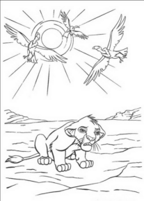 Disegno di Re Leone da stampare e colorare 110