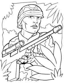 Disegno di soldato da stampare e colorare 14