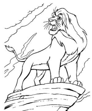 Disegno di Re Leone da stampare e colorare 29
