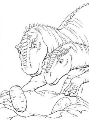 Disegno di Tirannosauro da stampare e colorare 3