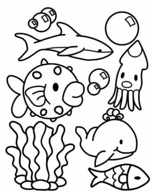 Disegno di pesce da stampare e colorare 257