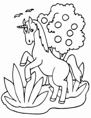 Disegno di unicorno da stampare e colorare 29
