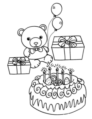 Disegno di compleanno da stampare e colorare 73