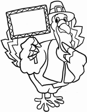 Disegno di tacchino da stampare e colorare 96