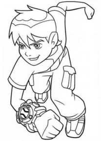 Disegno di Ben Ten da stampare e colorare 10