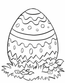 Disegno di uovo di Pasqua da stampare e colorare 175