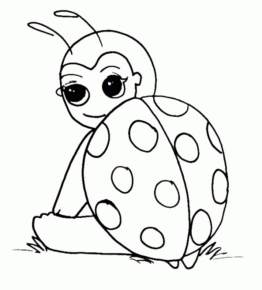 Disegno di coccinella da stampare e colorare 17