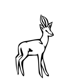 Disegno di antilope da stampare e colorare 1