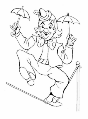 Disegno di clown da stampare e colorare 73