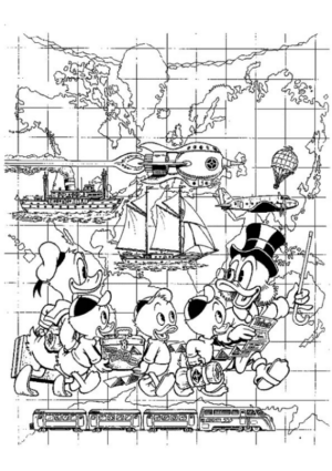 Disegno di Zio Paperone da stampare e colorare 20