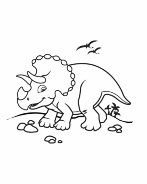 Disegno di Triceratopo da stampare e colorare 20