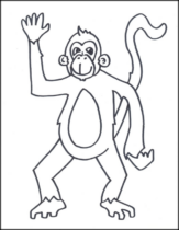 Disegni di Scimmie da colorare