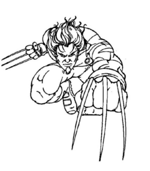 Disegno di Wolverine da stampare e colorare 11