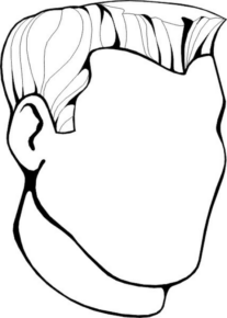 Disegno di viso da completare da stampare e colorare 27