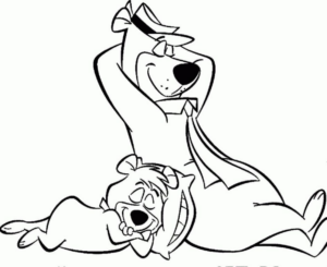Disegno di Orso Yoghi da stampare e colorare 5