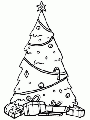 Disegno di albero di Natale da stampare e colorare 97