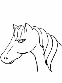 Disegno di cavallo da stampare e colorare 228