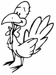 Disegno di tacchino da stampare e colorare 76
