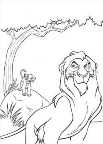 Disegno di Re Leone da stampare e colorare 100