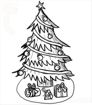 Disegno di albero di Natale da stampare e colorare 71