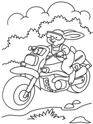 Disegno di moto da stampare e colorare 63