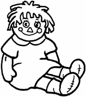 Disegno di bambola da stampare e colorare 3