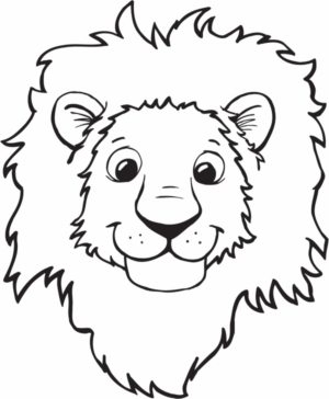 Disegno di leone da stampare e colorare 68