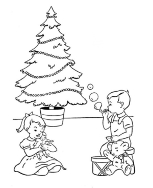 Disegno di albero di Natale da stampare e colorare 202 Disegno di albero di Natale da stampare e colorare 202