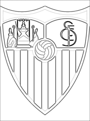 Disegno di stemma squadre di calcio da stampare e colorare 11 Disegno di stemma squadre di calcio da stampare e colorare 11