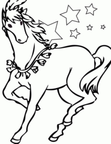 Disegno di cavallo da stampare e colorare 50