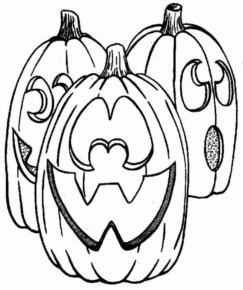 Disegno di zucca di Halloween da stampare e colorare 157