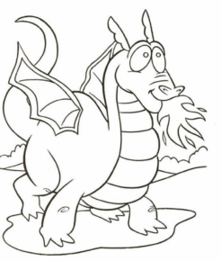 Disegno di dragone da stampare e colorare 73