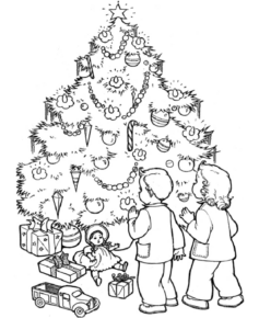 Disegno di albero di Natale da stampare e colorare 72 Disegno di albero di Natale da stampare e colorare 72
