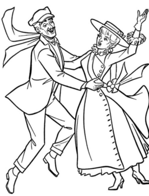 Disegno di Mary Poppins da stampare e colorare 15