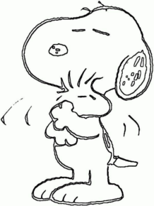 Disegno di Snoopy da stampare e colorare 64