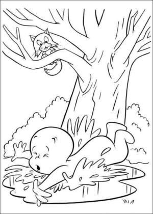 Disegno di Casper da stampare e colorare 4