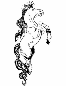 Disegno di cavallo da stampare e colorare 218