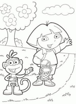 Disegno di Dora l’esploratrice da stampare e colorare 20