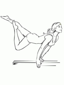 Disegno di ginnastica da stampare e colorare 2