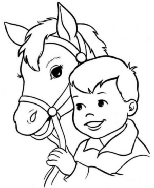 Disegno di cavallo da stampare e colorare 134