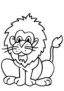 Disegno di leone da stampare e colorare 60